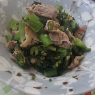 豚肉と小松菜の和風炒め
